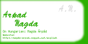 arpad magda business card