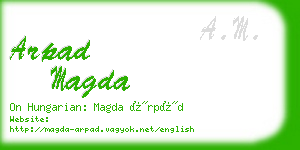 arpad magda business card